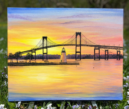 Newport Bridge- 16x20in Original Painting