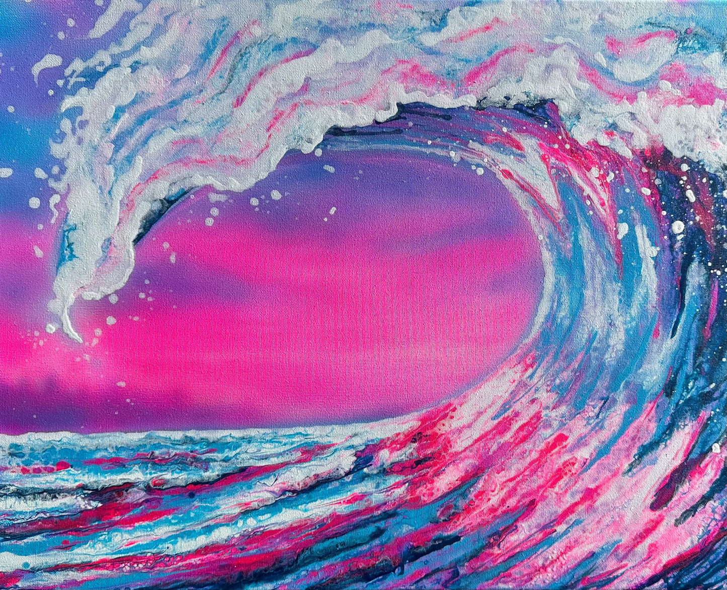 Retro Splash- 16x20inch Acrylic Painting