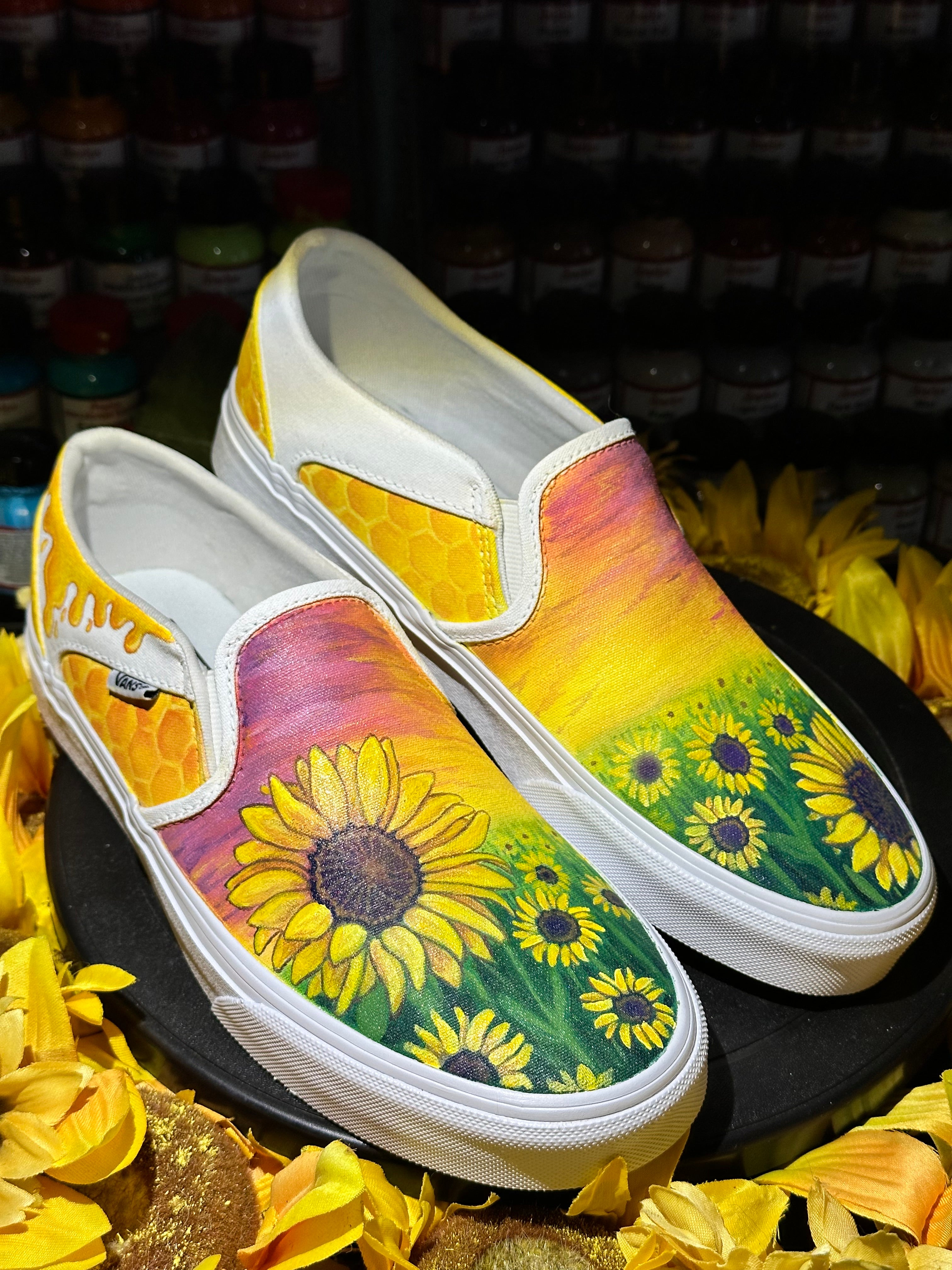 Sunflower buy Painted Vans