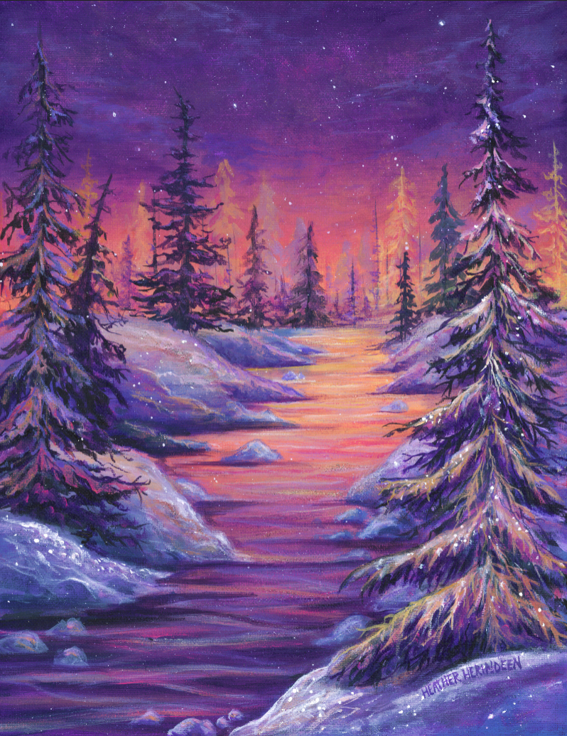 Woodland Winterscape – Lights and Darks